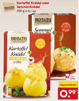 Netto Marken-Discount Kartoffel Knödel oder Semmel Knödel Angebot