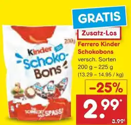Netto Marken-Discount Ferrero Kinder Schokobons Angebot