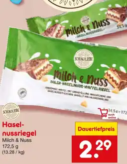 Netto Marken-Discount SCHOKOLIEBE Hasel- nussriegel Angebot