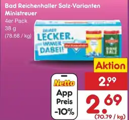 Netto Marken-Discount Bad Reichenhaller Salz-Varianten Ministreuer Angebot