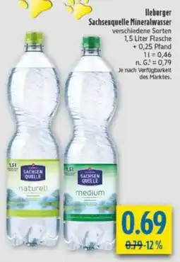 diska lleburger Sachsenquelle Mineralwasser Angebot