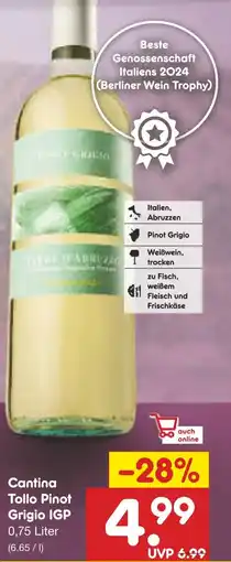 Netto Marken-Discount Cantina Tollo Pinot Grigio IGP Angebot