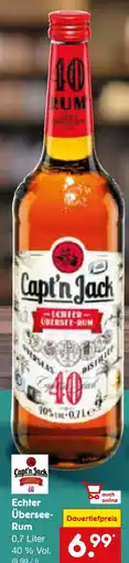 Netto Marken-Discount Capt'n Jack Echter Übersee- Rum Angebot