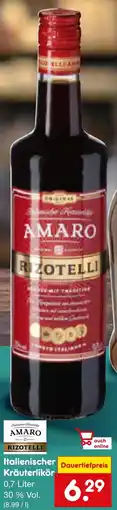 Netto Marken-Discount AMARO RIZOTELLI Italienischer Kräuterlikör Angebot