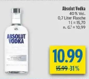 diska Absolut Vodka Angebot