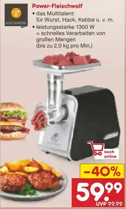 Netto Marken-Discount KOCHWERK Power-Fleischwolf Angebot