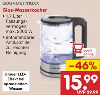 Netto Marken-Discount GOURMETmaxx Glas-Wasserkocher Angebot