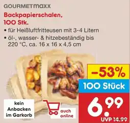 Netto Marken-Discount GOURMETMAXx Backpapierschalen, 100 Stk. Angebot