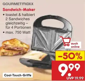Netto Marken-Discount GOURMETmaxx Sandwich-Maker Angebot