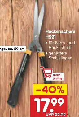 Netto Marken-Discount Heckenschere HS21 Angebot
