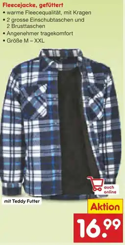 Netto Marken-Discount Fleecejacke, gefüttert Angebot