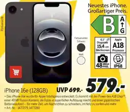 MEDIMAX Apple iPhone 16e (128GB) Angebot