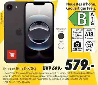 MEDIMAX Apple iPhone 16e (128GB) Angebot