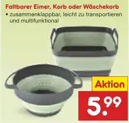 Netto Marken-Discount Faltbarer Eimer, Korb oder Wäschekorb Angebot