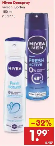 Netto Marken-Discount Nivea Deospray Angebot