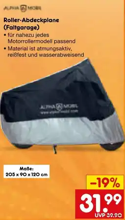 Netto Marken-Discount ALPHAMOBIL Roller-Abdeckplane (Faltgarage) Angebot