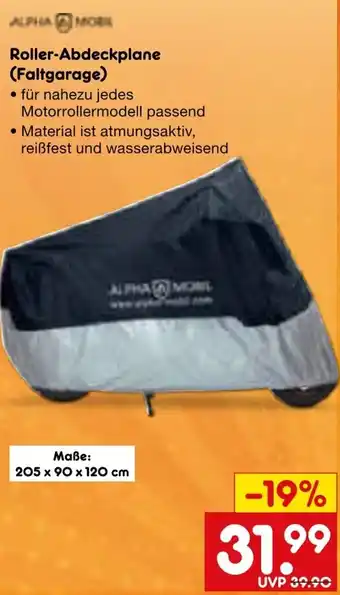 Netto Marken-Discount ALPHAMOBIL Roller-Abdeckplane (Faltgarage) Angebot
