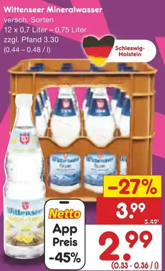 Netto Marken-Discount Wittenseer Mineralwasser Angebot