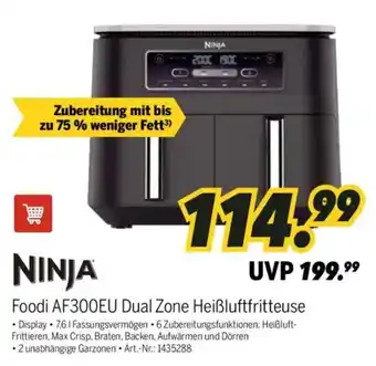 MEDIMAX NINJA Foodi AF300EU Dual Zone Heißluftfritteuse Angebot