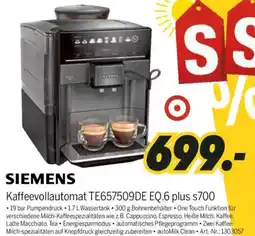 MEDIMAX SIEMENS Kaffeevollautomat TE657509DE EQ.6 plus s700 Angebot