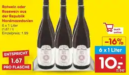 Netto Marken-Discount Rotwein oder Rosewein aus der Republik Nordmazedonien Angebot