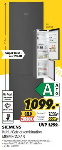 MEDIMAX SIEMENS Kühl-/Gefrierkombination MK69KGNXAB Angebot