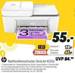 MEDIMAX hp Multifunktionsdrucker DeskJet 4220e Angebot