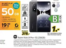 MEDIMAX Xiaomi mi Redmi Note 14 Pro+ 5G (256GB) + ALLNET-FLAT CLASSIC 50 GB Angebot