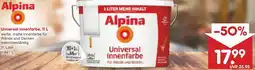 Netto Marken-Discount Alpina Universal weiße, matte Innenfarbe für Wände und Decken Angebot