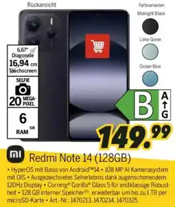 MEDIMAX Xiaomi Redmi Note 14 (128GB) Angebot
