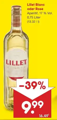 Netto Marken-Discount Lillet Blanc oder Rose Angebot