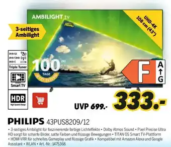 MEDIMAX PHILIPS Smart TV 43PUS8209/12 Angebot