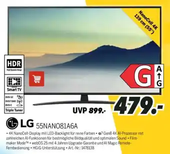 MEDIMAX LG NanoCell 4K 55NANO81A6A Angebot