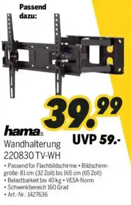 MEDIMAX hama Wandhalterung 220830 TV-WH Angebot