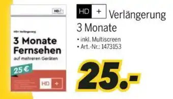 MEDIMAX HD+ Verlängerung 3 Monate Angebot