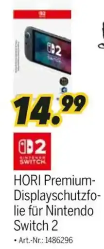 MEDIMAX NINTENDO SWITCH HORI Premium- Displayschutzfo- lie für Nintendo Switch 2 Angebot