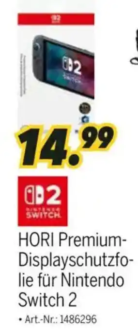 MEDIMAX NINTENDO SWITCH HORI Premium- Displayschutzfo- lie für Nintendo Switch 2 Angebot