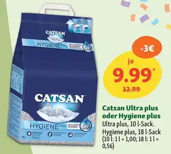 Fressnapf Catsan Ultra plus oder Hygiene plus Angebot