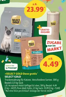 Fressnapf SELECT GOLD Trockennahrung für Katzen Angebot