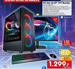 Netto Marken-Discount KIEBEL.DE PC-Set mit 27" TFT Monitor Angebot