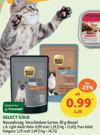 Fressnapf SELECT GOLD Nassnahrung Angebot