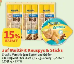 Fressnapf auf MultiFit Knuspys & Sticks Snacks Angebot
