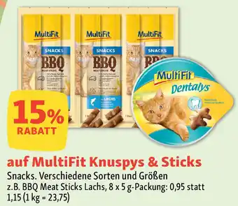 Fressnapf auf MultiFit Knuspys & Sticks Snacks Angebot