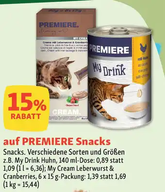 Fressnapf auf PREMIERE Snacks Angebot