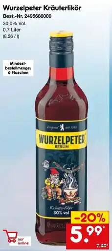 Netto Marken-Discount Wurzelpeter Kräuterlikör Angebot