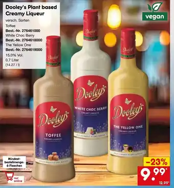 Netto Marken-Discount Dooley's Plant based Creamy Liqueur Angebot