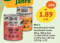 Fressnapf Mac's Nassnahrung Angebot