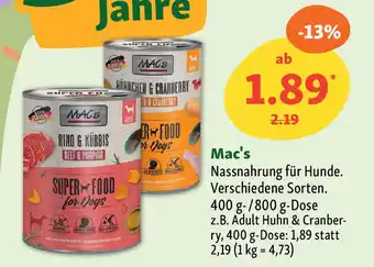 Fressnapf Mac's Nassnahrung Angebot