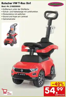 Netto Marken-Discount JAMARA Rutscher VW T-Roc 3in1 Angebot