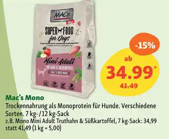 Fressnapf Mac's Mono Trockennahrung Angebot